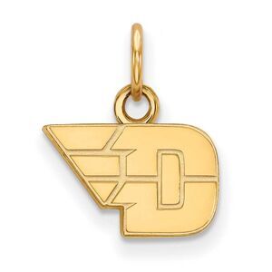 14k Gold Plated Silver U. of Dayton XS (Tiny) Charm or Pendant
